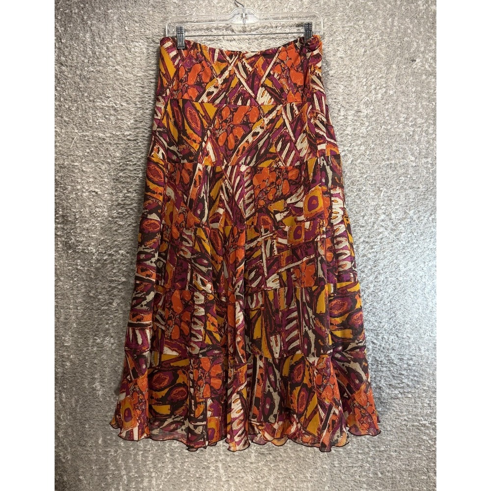 Ruby Rd Maxi Midi Fit & Flare Skirt Size 12, Preppy Fall Bohemian Whinsgoth